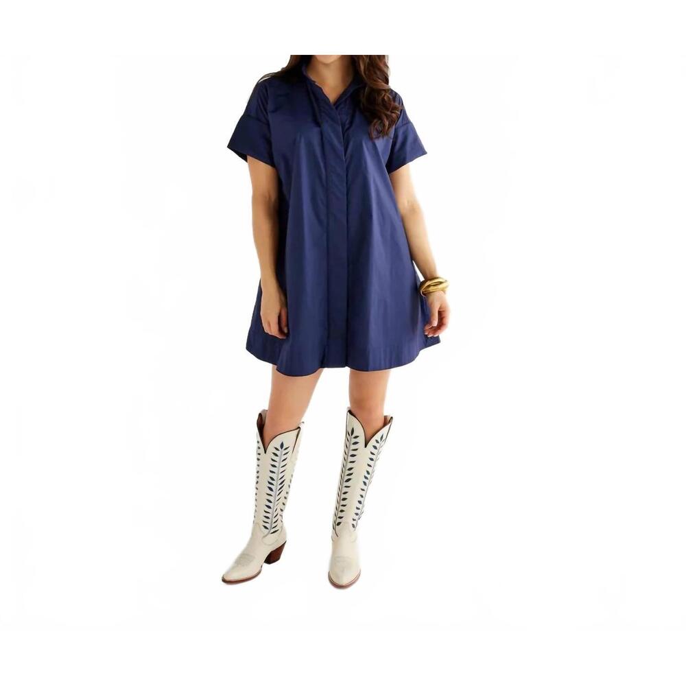 NEW CARYN LAWN margot dress in navy